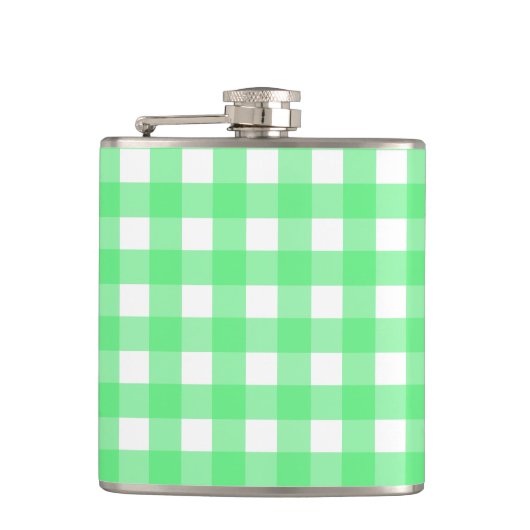 Green Gingham Flachmann (Vorderseite)