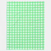 Green Gingham Fleecedecke (Vorderseite)