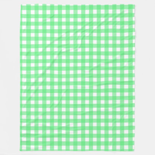 Green Gingham Fleecedecke (Vorderseite)