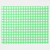 Green Gingham Fleecedecke (Vorderseite (Horizontal))