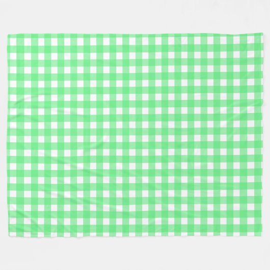 Green Gingham Fleecedecke (Vorderseite (Horizontal))