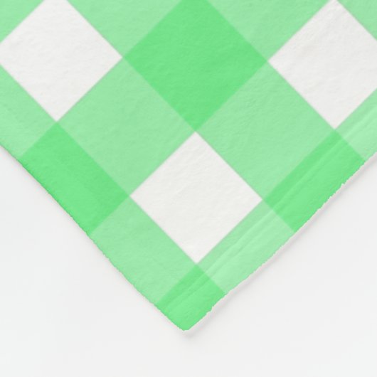 Green Gingham Fleecedecke (Ecke)