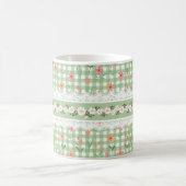 Green Gingham Floral Keramik, 11oz, bleifrei Kaffeetasse (Mittel)