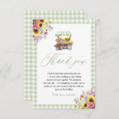 Green Gingham Fresh off Market Danke Karte (Vorne/Hinten)