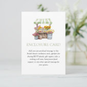 Green Gingham Fresh off Market Enclosure Card Begleitkarte (Stehend Vorderseite)