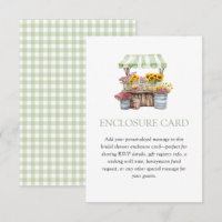 Green Gingham Fresh off Market Enclosure Card