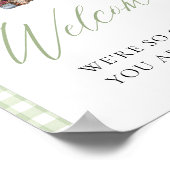 Green Gingham Fresh Off Market Willkommenszeichen Poster (Ecke)