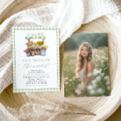 Green Gingham Fresh Off The Market Brautparty Einladung