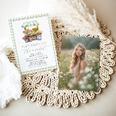 Green Gingham Fresh Off The Market Brautparty Einladung