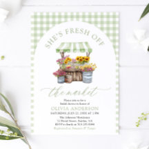 Green Gingham Fresh Off The Market Brautparty