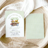 Green Gingham Fresh Off The Market Brautparty Einladung