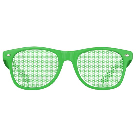 Green Gingham Fun St. Patrick's Day Partybrille (Vorderseite)
