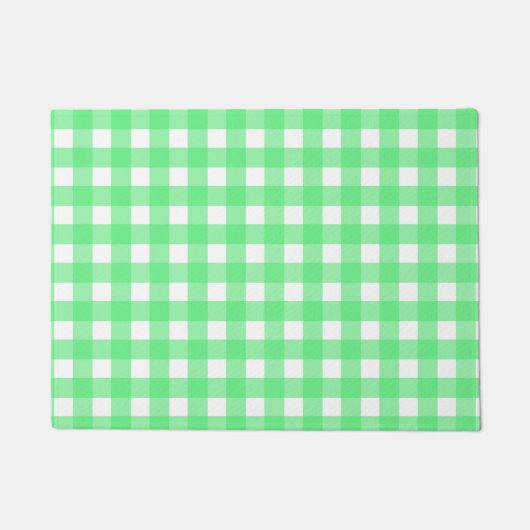 Green Gingham Fußmatte (Vorderseite)