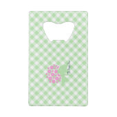 Green Gingham Geldbeutel Flaschenöffner (Rückseite)