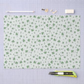 Green Gingham Gender Neutral St Patricks Day Seidenpapier (Handwerk)