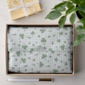 Green Gingham Gender Neutral St Patricks Day Seidenpapier (Geschenk)