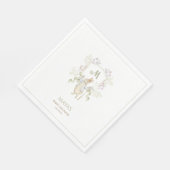 Green Gingham Gender Peter the Rabbit Baby Shower Serviette (Ecke)