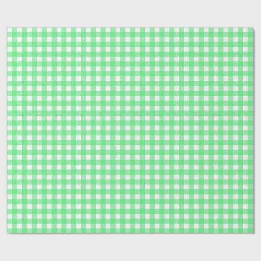 Green Gingham Geschenkpapier (Flach)