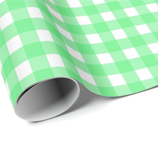 Green Gingham Geschenkpapier (Rolleneckpunkt)