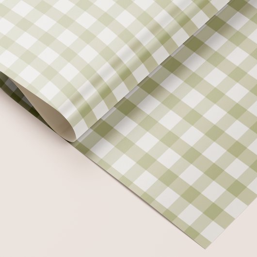 Green Gingham Geschenkpapier