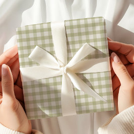 Green Gingham Geschenkpapier