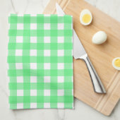 Green Gingham Geschirrtuch (Viertel Falte)
