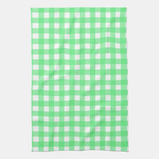 Green Gingham Geschirrtuch (Vertikal)