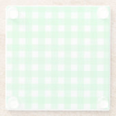 Green Gingham Glasuntersetzer (Rückseite)