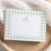 Green Gingham Golf Baby Dusche Danke Karte