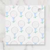 Green Gingham Golf Cart Tag Geschenkanhänger (Rückseite)