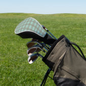 Green Gingham Golf Headcover (In SItu)