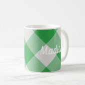 Green Gingham Kaffeetasse (VorderseiteRechts)