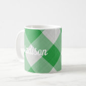 Green Gingham Kaffeetasse (Vorderseite Links)