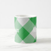 Green Gingham Kaffeetasse (Mittel)