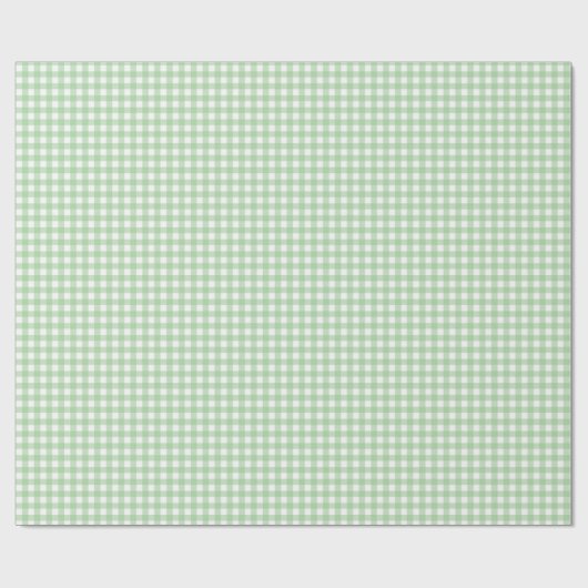 Green Gingham Kariert Geschenkpapier (Flach)