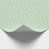 Green Gingham Kariert Geschenkpapier (Ecke)