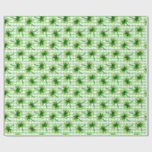 Green Gingham Kariert Kleeblatt St Patricks Day Geschenkpapier (Flach)