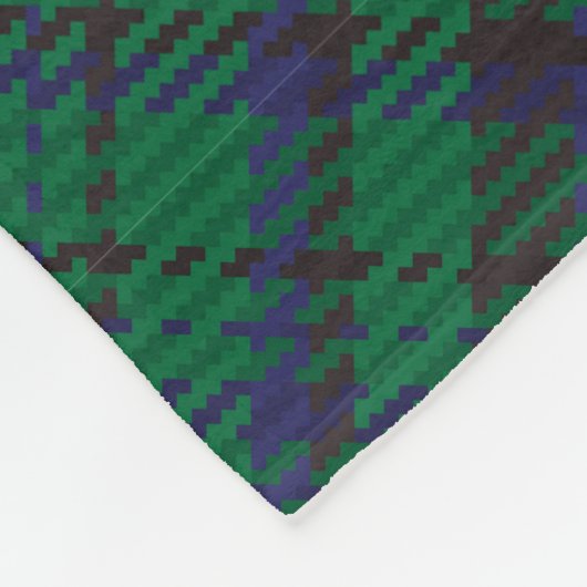 Green Gingham Kariert Pattern Custom Foto Boy Fleecedecke (Ecke)