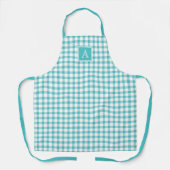 Green Gingham Kariert Schachbrett Simple Modern Mo Schürze (Vorderseite)