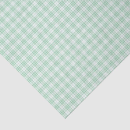 Green Gingham Kariert Seidenpapier (Ausschnitt)