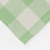 Green Gingham Karo Pattern Fleece Blanket (Ecke)
