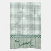Green Gingham Karo und Streifen Küchenhandtücher Geschirrtuch (Vertikal)