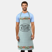 Green Gingham Karo - Weihnachtsbäume - Land Schürze (Getragen)