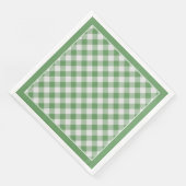 Green Gingham Karos Muster für Jeder Anlass Serviette (Ecke)