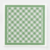 Green Gingham Karos Muster für Jeder Anlass Serviette (Vorderseite)