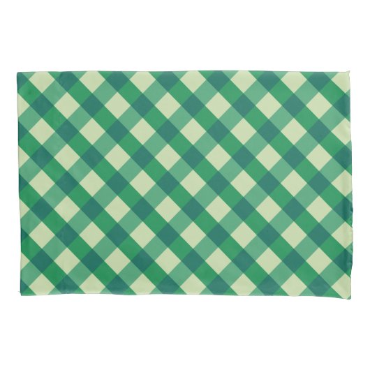 Green Gingham Kissenbezug (Vorderseite)