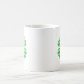 Green Gingham Kleeblatt Kaffeetasse (Mittel)
