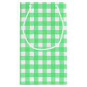 Green Gingham Kleine Geschenktüte (Rückseite)