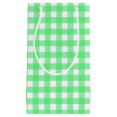 Green Gingham Kleine Geschenktüte (Vorderseite)