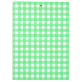 Green Gingham Klemmbrett (Rückseite)